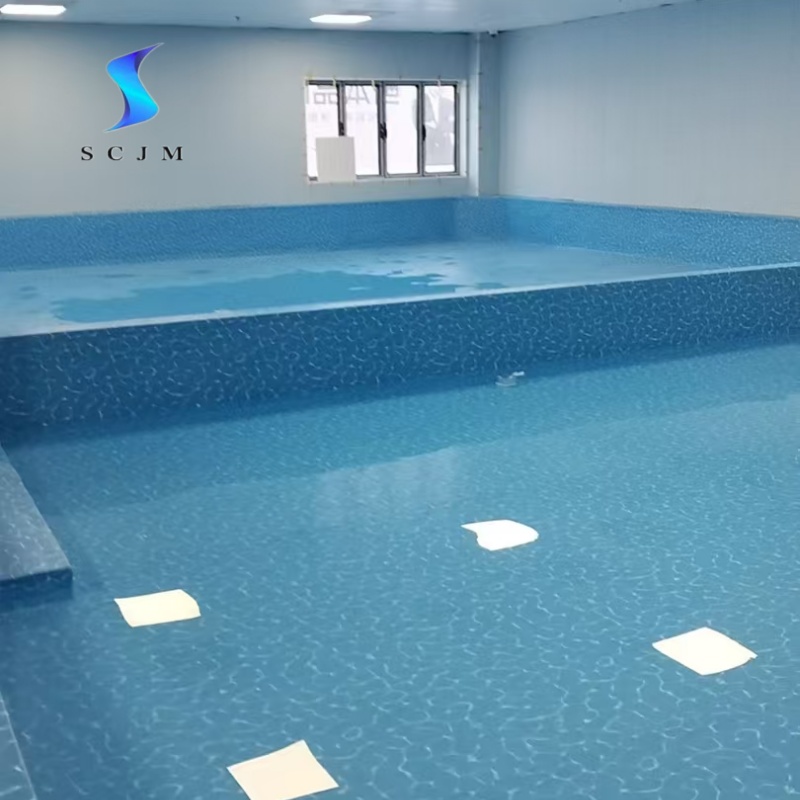 新疆奎屯室內(nèi)泳池膠膜鋪裝完成
